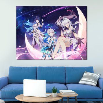 Картина на полотні картина аніме Постер гри Honkai Impact 50x38 см (YA-7) YA-7_M фото