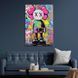 Картина на холсте Яркая игрушка Kaws на абстрактном фоне 51x34 см (242ML_M) (242ML_M) фото 2