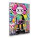 Картина на холсте Яркая игрушка Kaws на абстрактном фоне 51x34 см (242ML_M) (242ML_M) фото 1