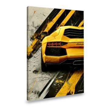 Картина Стильний жовтий автомобіль Lamborghini 51x34 см (408ML_M) (408ML_M) фото