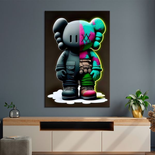 Картина на холсте Дизайнерская игрушка KAWS 51-34см (104VP_M) 104-VP_M фото