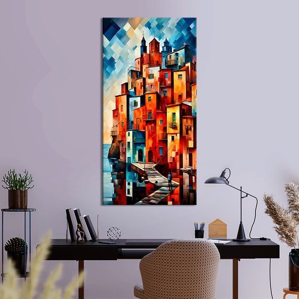 Картина на холсте Разноцветные живописные дома 50x25 см (285VP_M) 285-VP_M фото