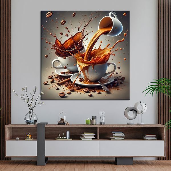 Картина на холсте Кофейный натюрморт 50x50 см (297ML_M) (297ML_M) фото