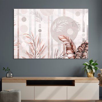 Картина на холсте Абстракция с листьями растений 51x34 см (V559-1_M) V559-1_M фото