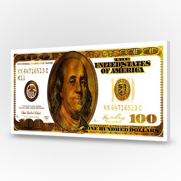Картина на холсте 100$ Франклин 50x22 см (dol6_M) dol6_M фото