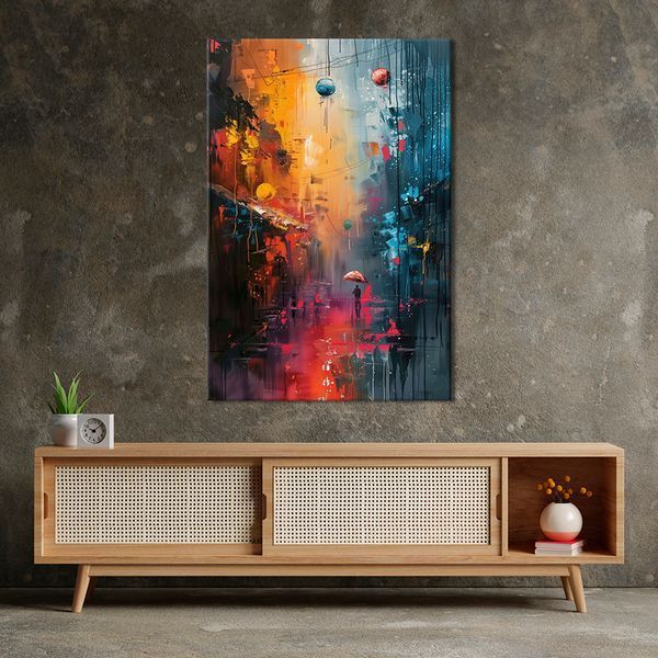 Картина на холсте Мужчина на красочной улице 51x34 см (261ML_M) (261ML_M) фото