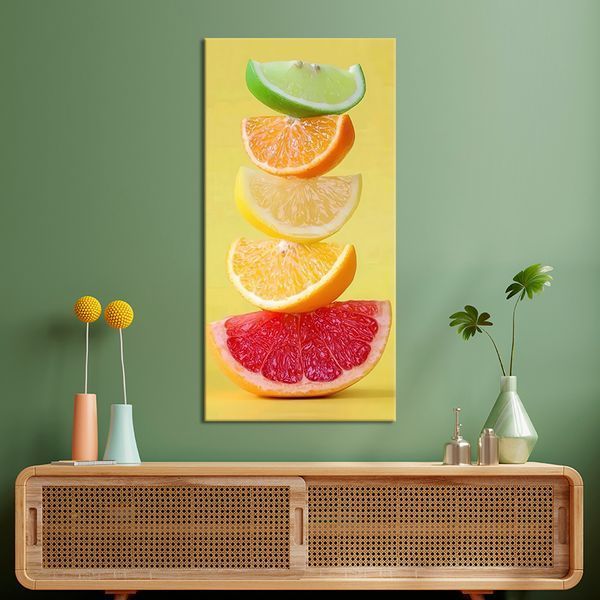 Картина на холсте Натюрморт дольки цитрусовых 50x25 см (73ML_M) (73ML_M) фото