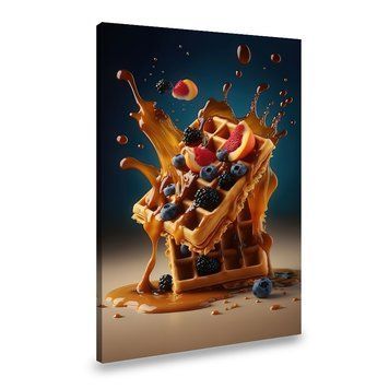 Картина на холсте Бельгийские вафли с ягодами 51x34 см (160ML_M) (160ML_M) фото