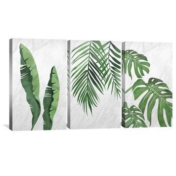 Картина в офіс спальню Зелене листя 156x67 см (Y3-58) Y3-58_M фото