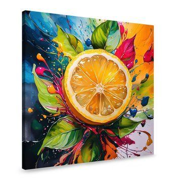 Картина на холсте Сочный лимон на ярком фоне 50x50 см (310ML_M) (310ML_M) фото