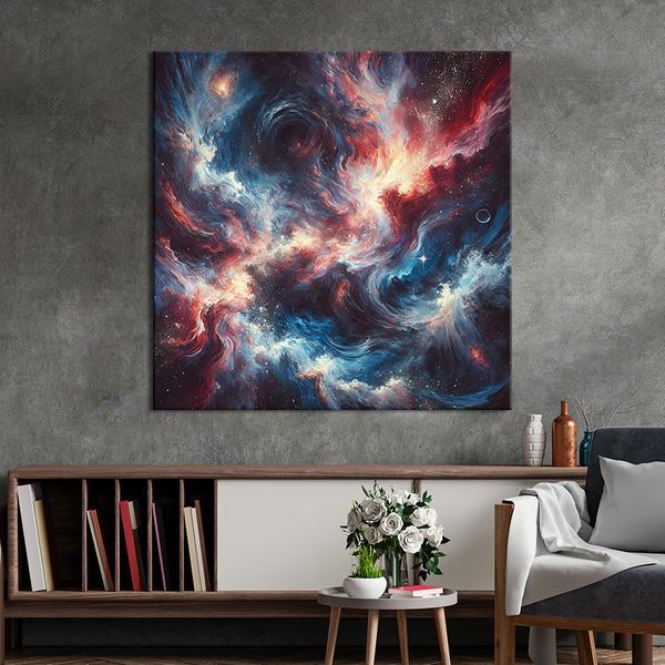 Картина на полотні Абстрактний сяючий космос 50x50 см (12ai) 12-ai_M фото