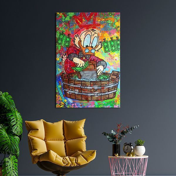 Картина на холсте Скрудж Макдак за отмыванием денег 51x34 см (225ML_M) (225ML_M) фото
