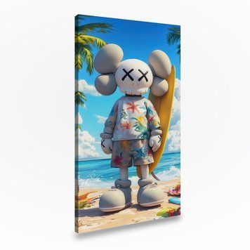 Картина на холсте Игрушка Kaws на пляже 50x25 см (33ML_M) (33ML_M) фото